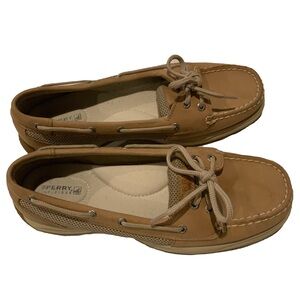 SPERRY TOP-SIDER WOMEN’S LAGUNA LINEN TAN COLOR SIZE 9M